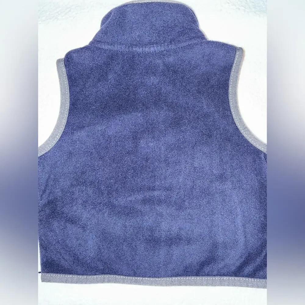 Carters 6 Month Daddy & Son Construction Fleece Zip Up Vest EUC Cute Baby Top